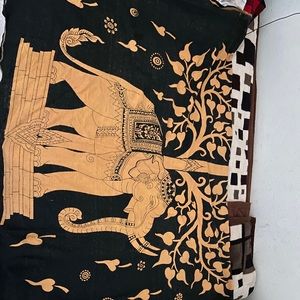 Elephant and tree of life tapestry, India tapestry